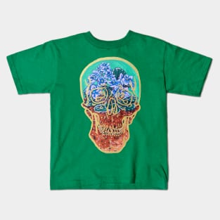 Violet Skull Terrarium Kids T-Shirt